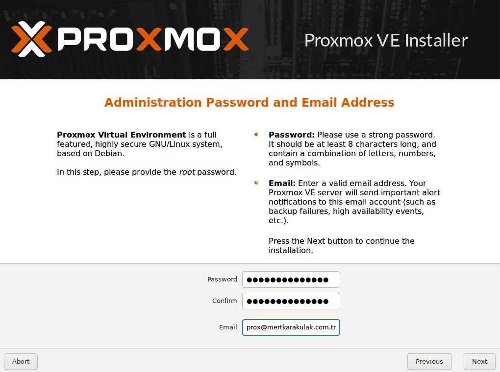 Proxmox 7 Virtual Environment Kurulumu