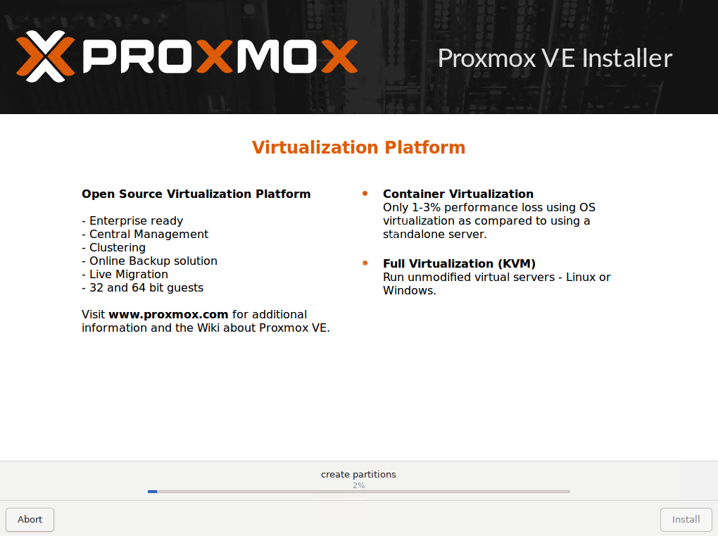Proxmox 7 Virtual Environment Kurulumu